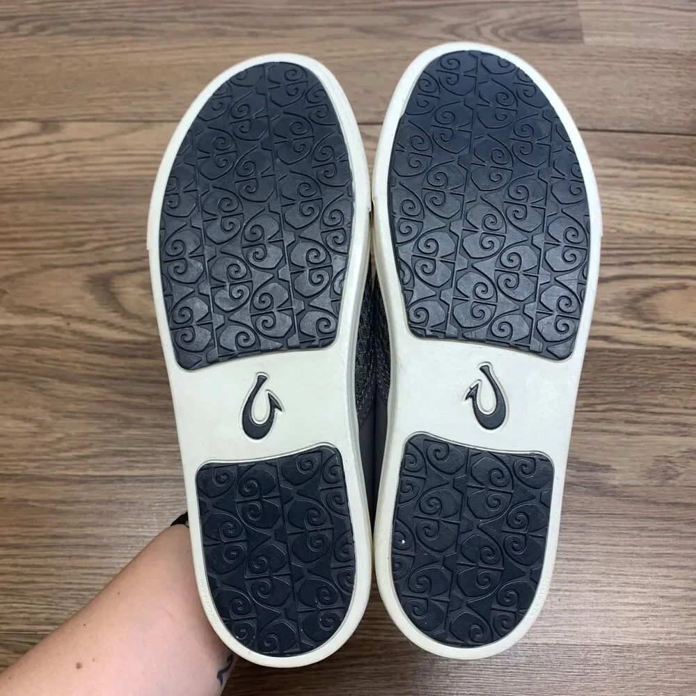 OluKai Pehuea Women's Size 9.5‎ Shoes Gray Low Top Slip On Casual Sneakers